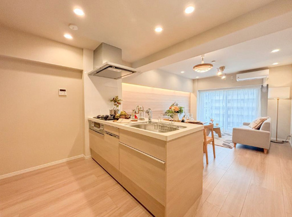 大島スカイハイツ 　7階　リ　ノベーションのキッチン
