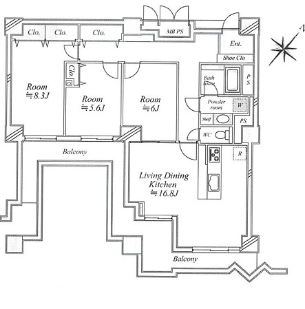 【アビック21スプリングタワーの間取り】