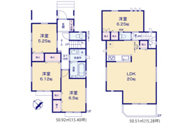 仲介手数料無料 駅から徒歩5分・くつろげる20帖のリビング 六浦南2丁目Ⅱ戸建の間取り