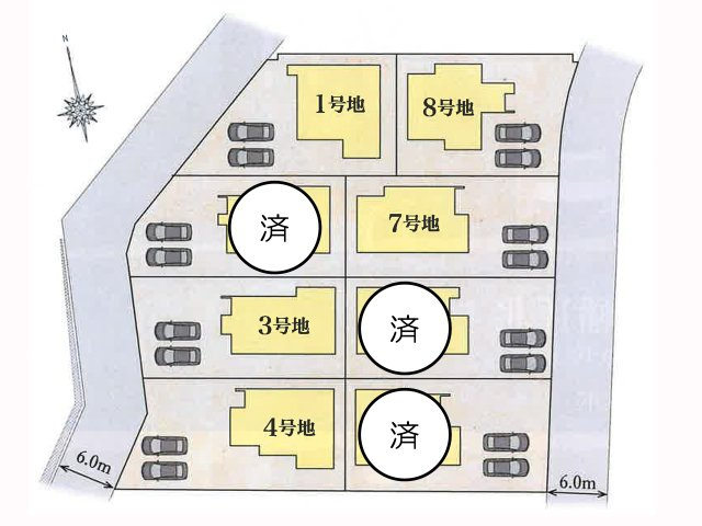 全8区画の販売です。8号地をご参照ください！