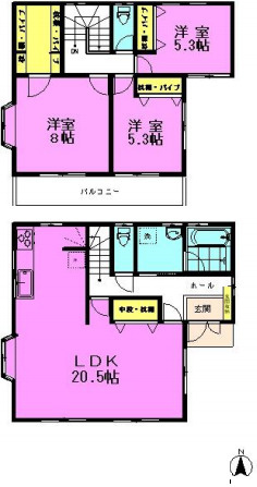 さいたま市北区日進町　中古戸建て・3LDK・土地面積29.94m2・建物面積29.80m2
