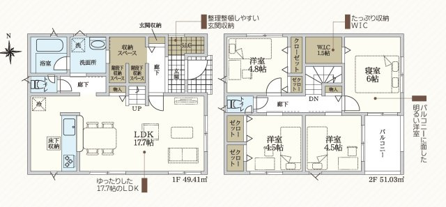 効率的かつ暮らしのことをしっかり考えた間取りです