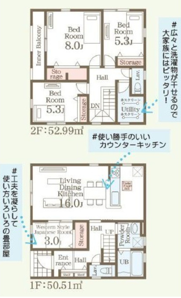 【新築 新潟市東区物見山 第5 2号の間取り】