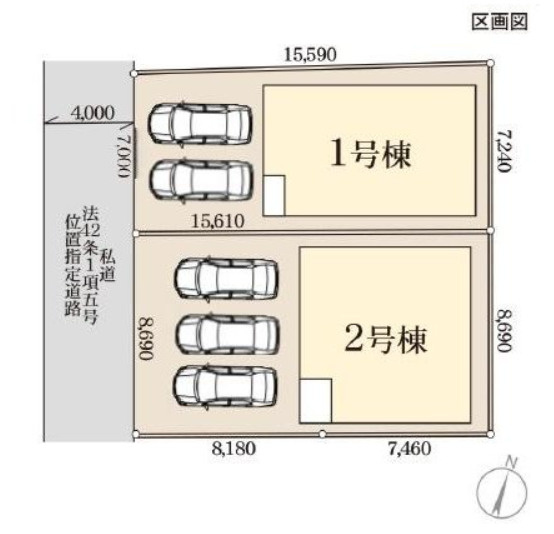 【新築 新潟市東区物見山 第5 2号の区画図】