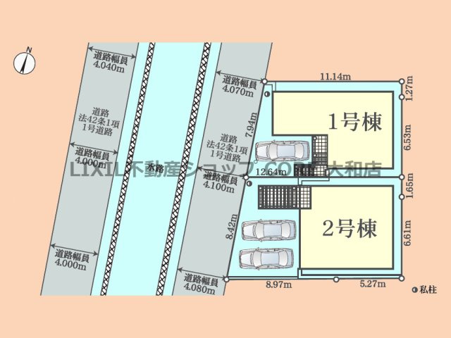 1号棟の区画図になります。