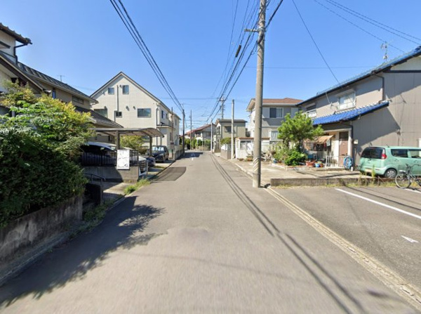 【清須市東須ケ口　A区画の前面道路含む現地写真】
