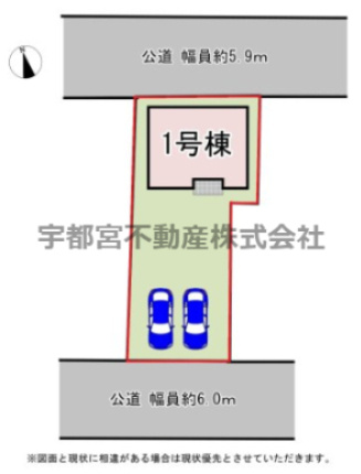 【区画図】1号棟　区画図です。