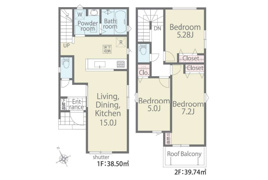 京王線「中河原」新築分譲の間取り