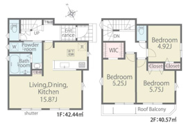 京王線「中河原」新築分譲の間取り