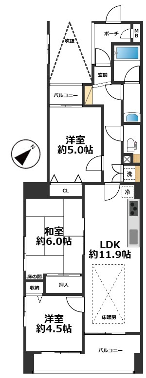 間取り：328000679586