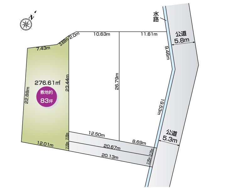 行田市大字野　全3区画の分譲地　該当区画