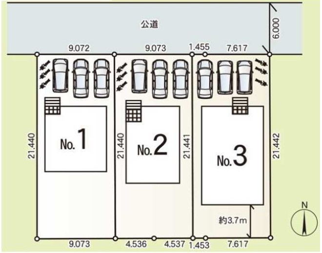 図面と現況が異なる場合、現況を優先とします。【2号棟】