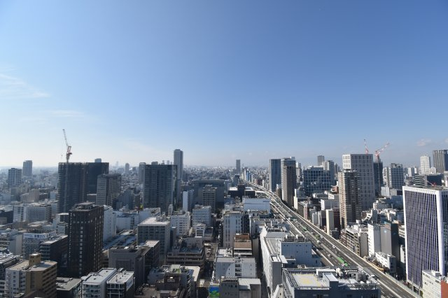 34階からの眺めです。開放的な景色ですので、一度現地でご確認ください。