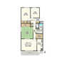 川越グリーンパークM－１棟の間取り