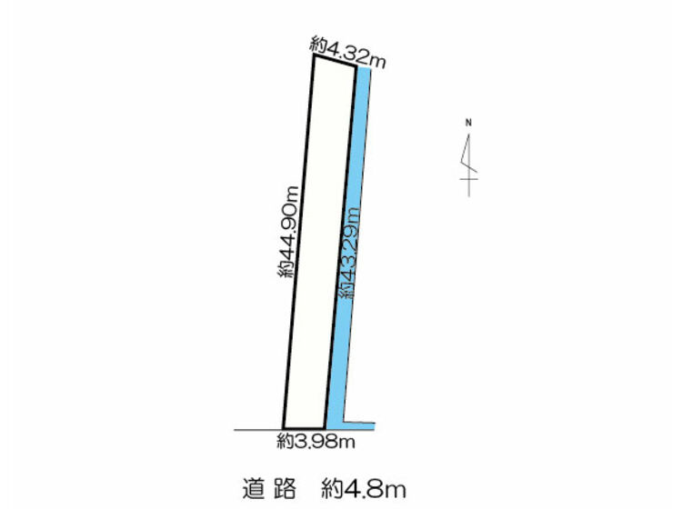 縦長の敷地形状、資材置き場や車両保管場所としての利用におすすめ！