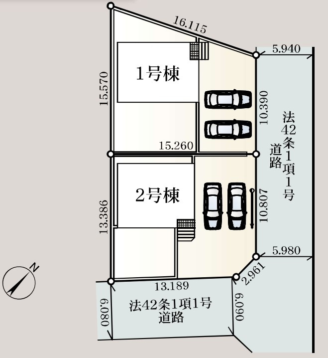 図面と現況が異なる場合、現況を優先とします。【1号棟】
