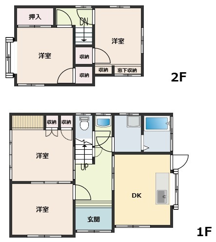 【東広島市黒瀬町市飯田の間取り】