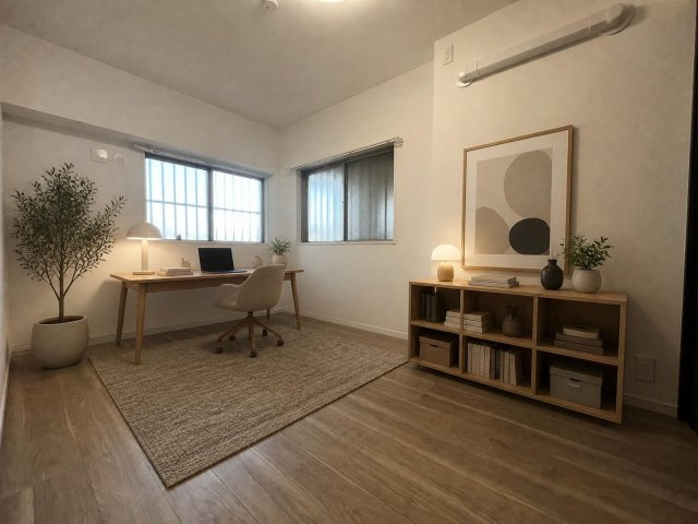 落ち着いた色調の洋室です　※家具はCGにて作成してます。販売価格には含まれません