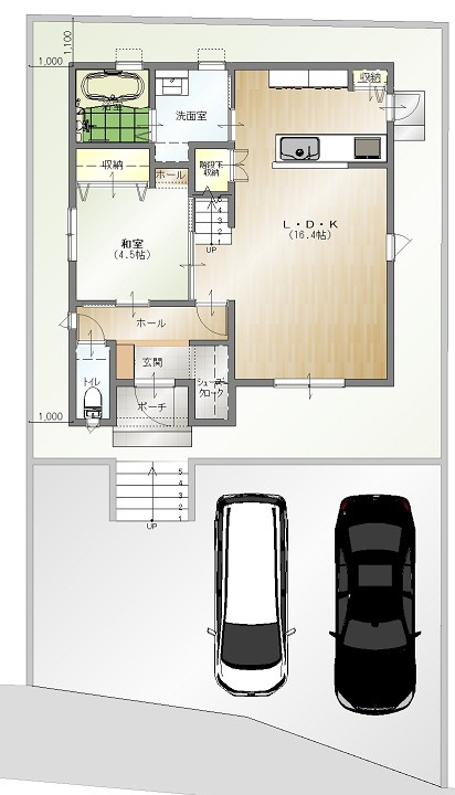 駐車場　2台