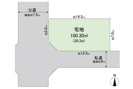 春日部市備後東7丁目土地の間取り