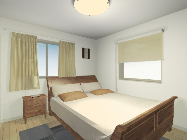 建物プランパース（洋室）完成イメージパースになります。完成時に異なり事もありますので、事前にご確認して下さい。