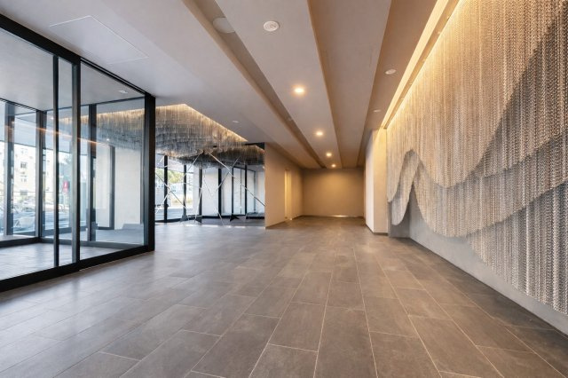 開放感とデザイン性を兼ね備えた迎賓空間
