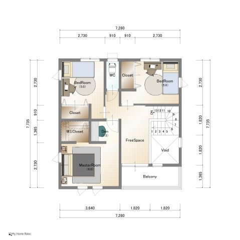 【足原一丁目（2期）の区画図】