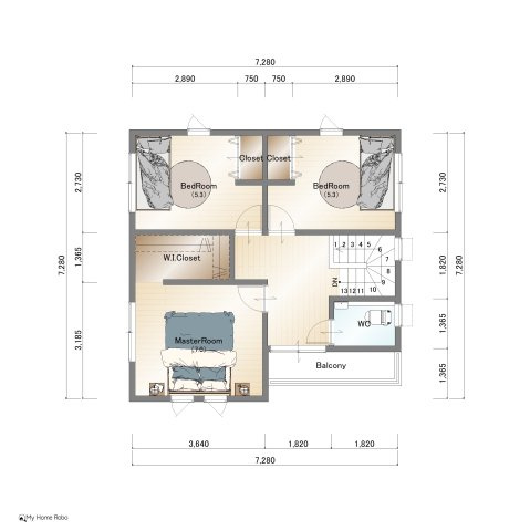 【足原一丁目（2期）の区画図】