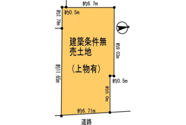 茨木市郡山一丁目 建築条件なし土地の間取り