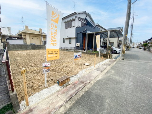 【城陽市富野南清水 売土地 建築条件付きの前面道路含む現地写真】