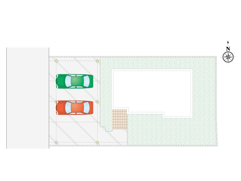 つくば市谷田部（全3区画）2号棟　配置図