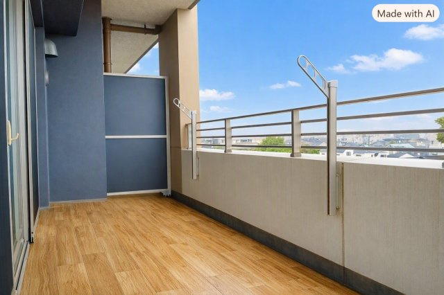 パークホームズ船橋宮本ヒルトップ6階　南東南西の角部屋、奥行き約1．8ｍのベランダ