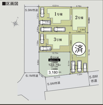区画図です。3号棟