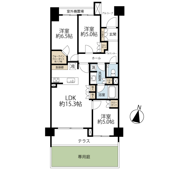 家具配置がしやすい縦型LDK！各居室に収納が備わっており、お部屋をすっきり広々と使えます♪