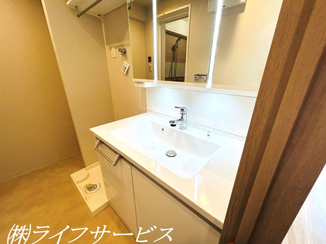 三面鏡シャワー付洗面化粧台