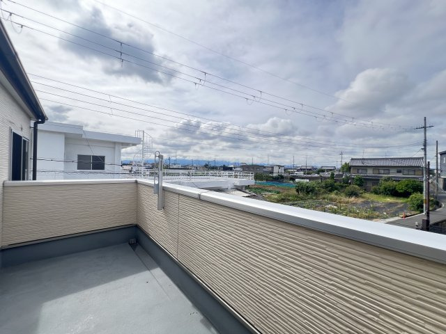 南向きのバルコニーです。