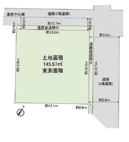 土地面積約44坪・自由設計で夢のマイホームはいかがでしょうか！希望の間取りが叶いやすい整形地！