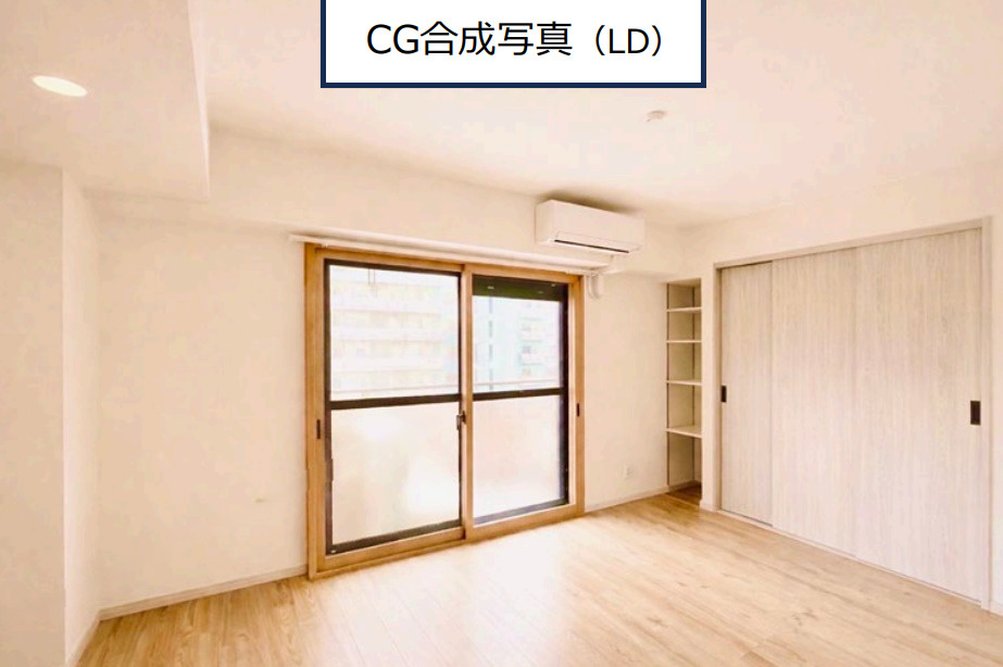 【CG合成写真】南東向きで、たっぷりの陽光と爽やかな風を感じていただける、開放感あふれるリビングです。　　　
