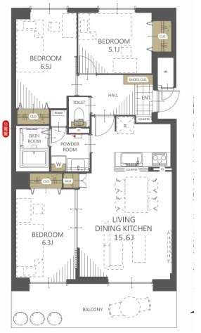 間取り：301000100334