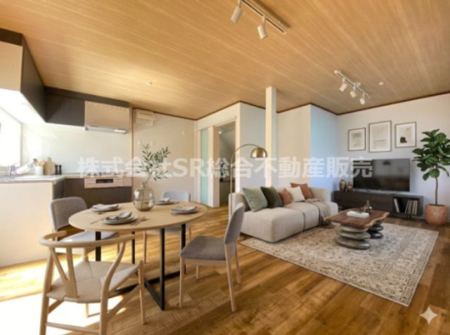 リビングは広々17帖♪ご家族でゆったりとお過ごしいただけます！（家具はCGによるイメージです。）