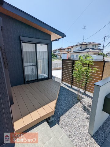 【お庭】現地完成写真。色々な使い方ができます！お好みでカスタマイズはいかがでしょうか。