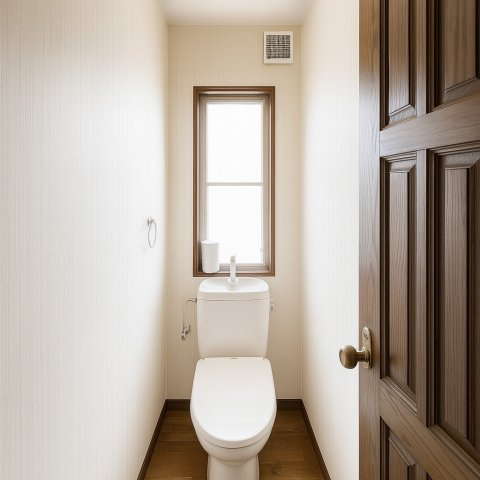 ゆったりとした空間のトイレです