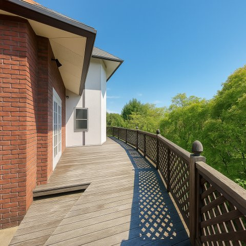 バルコニーからの眺めを楽しみながら食事をしませんか