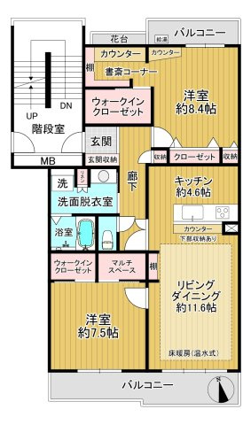 大型収納が3か所・広々利用できる2LDK！人気な2階部分！
