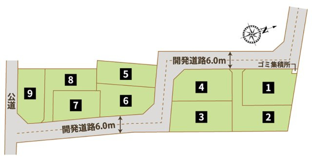 久喜市菖蒲町菖蒲全9区画　全体配置図