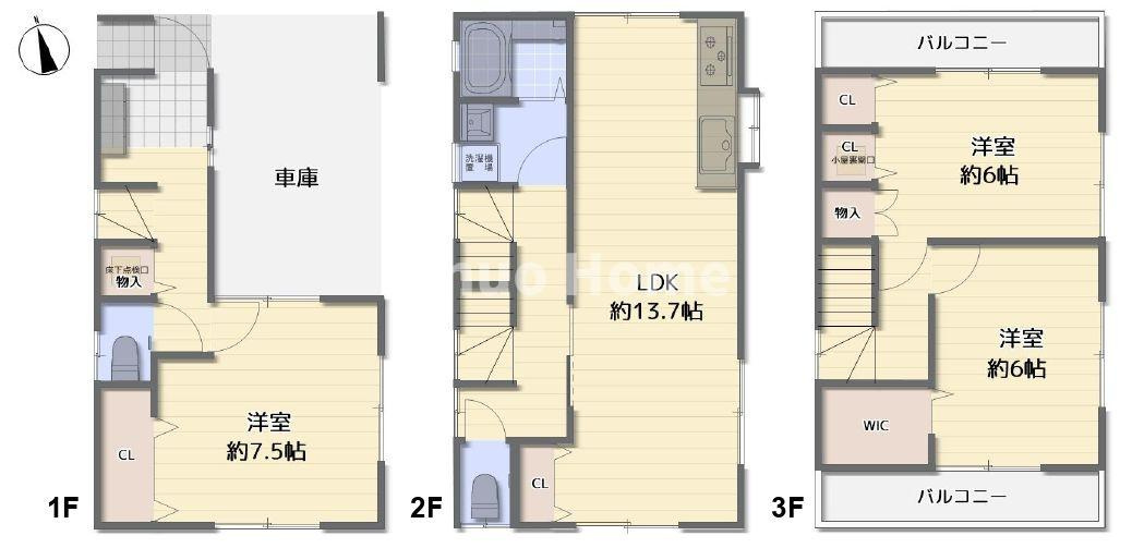 全室6帖以上！新規リフォーム施工が完了いたしましたのでいつでも内覧が可能です。