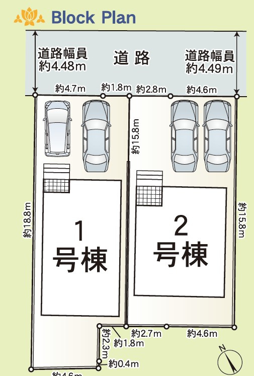 2号棟の区画図です