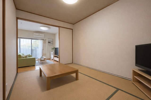 落ち着いた雰囲気が魅力の和室はくつろぎの空間としてや来客用やお子様の遊び場としても活用可能。リビングとつながる設計で開放的に使えるのもポイントです。ライフスタイルに合わせた使い方ができる便利な一室。