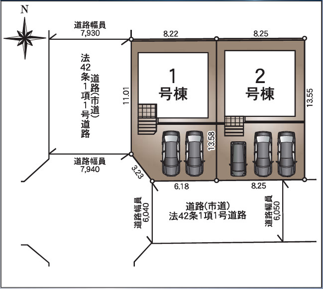 当該物件は、1号棟です。