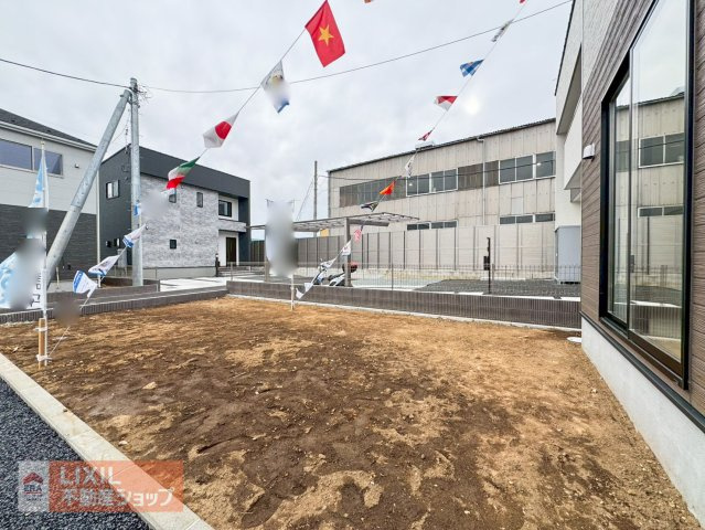 【お庭】現地完成写真。色々な使い方ができます！お好みでカスタマイズはいかがでしょうか。